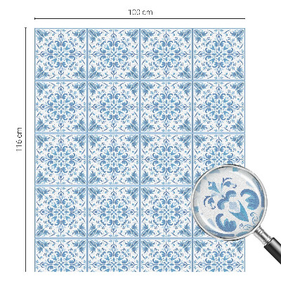 Dekorplast till fönster mosaik Blommiga ornament