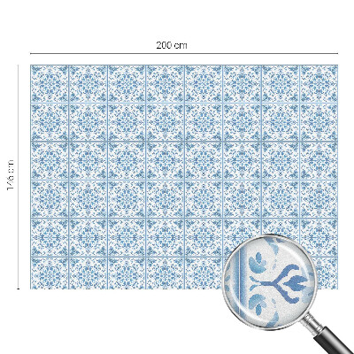 Dekorplast till fönster mosaik Blommiga ornament