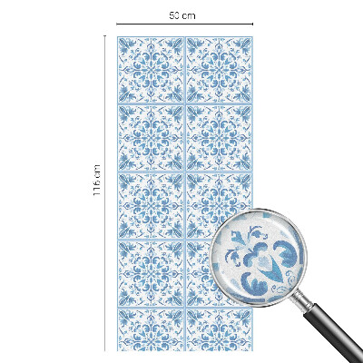 Dekorplast till fönster mosaik Blommiga ornament