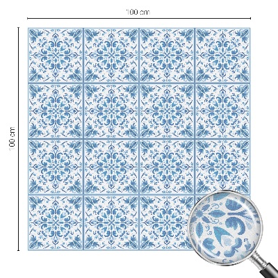 Dekorplast till fönster mosaik Blommiga ornament