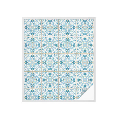 Frostad fönsterfilm med färgat mönster Blommiga plattor