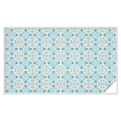 Frostad fönsterfilm med färgat mönster Blommiga plattor