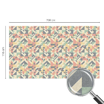 Frostad fönsterfilm med färgat mönster Geometrins energi