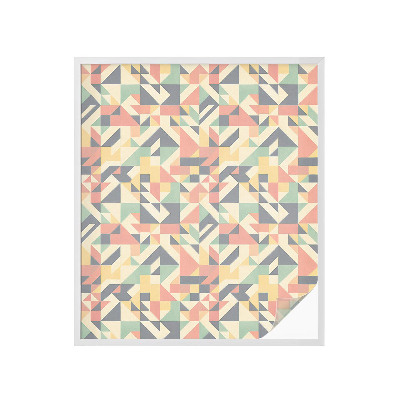 Frostad fönsterfilm med färgat mönster Geometrins energi