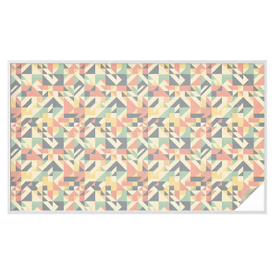 Frostad fönsterfilm med färgat mönster Geometrins energi