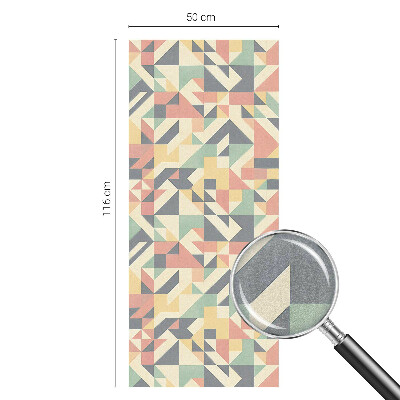 Frostad fönsterfilm med färgat mönster Geometrins energi