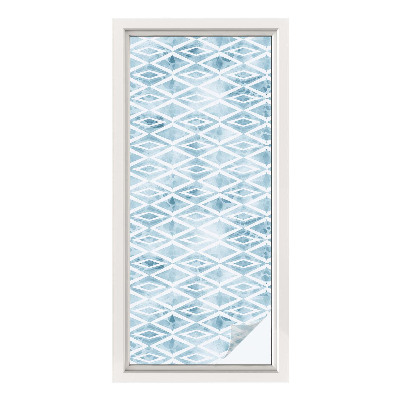 Dekorplast till fönster mosaik Blå romber