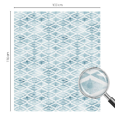 Dekorplast till fönster mosaik Blå romber