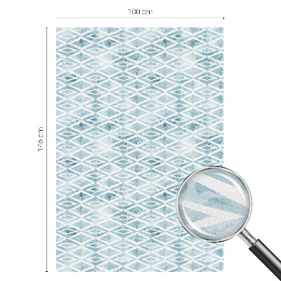 Dekorplast till fönster mosaik Blå romber