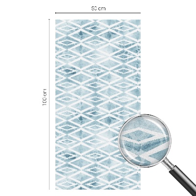 Dekorplast till fönster mosaik Blå romber