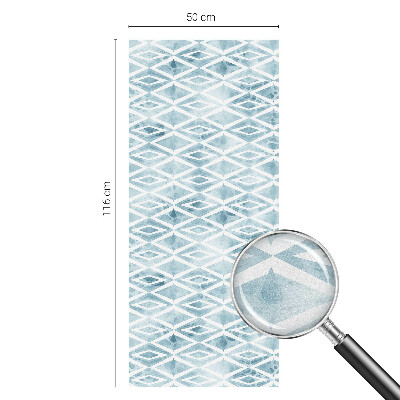Dekorplast till fönster mosaik Blå romber