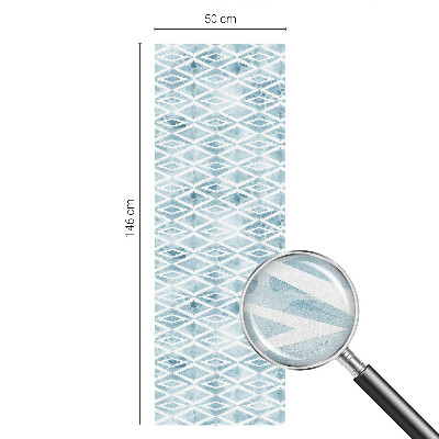 Dekorplast till fönster mosaik Blå romber