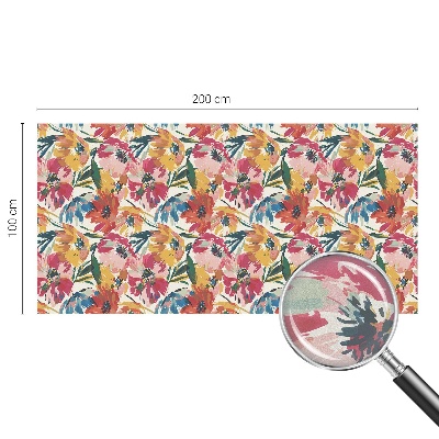 Frostad fönsterfilm med färgat mönster Blomexplosion