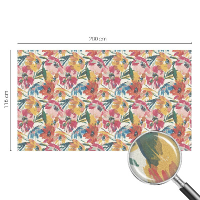 Frostad fönsterfilm med färgat mönster Blomexplosion