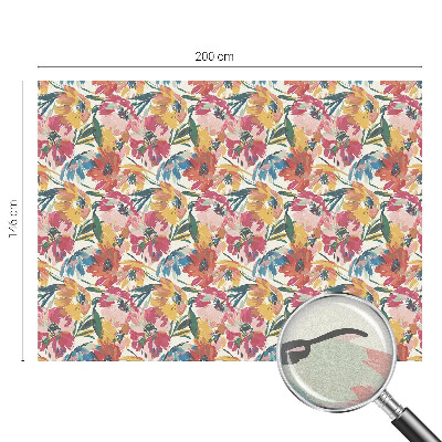 Frostad fönsterfilm med färgat mönster Blomexplosion