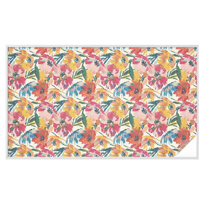 Frostad fönsterfilm med färgat mönster Blomexplosion