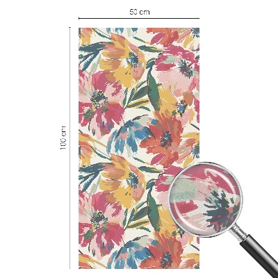 Frostad fönsterfilm med färgat mönster Blomexplosion