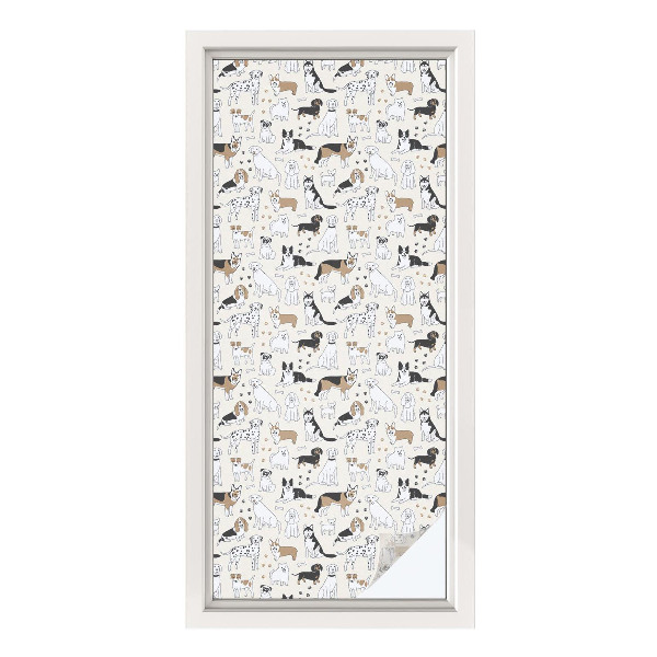 Frostfilm med dekorativt mönster Hundmönster