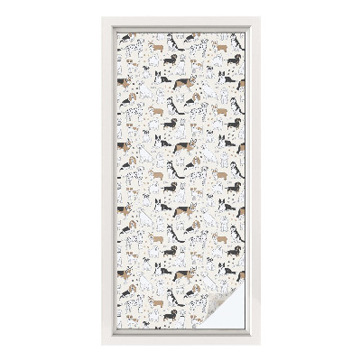 Frostfilm med dekorativt mönster Hundmönster