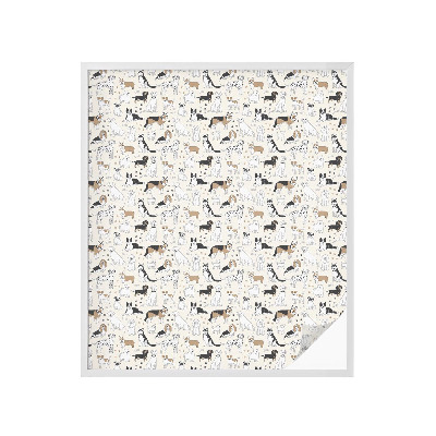 Frostfilm med dekorativt mönster Hundmönster