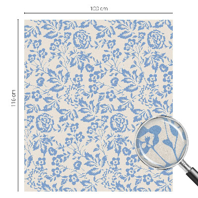 Frostad fönsterfilm med färgat mönster Blommor blad