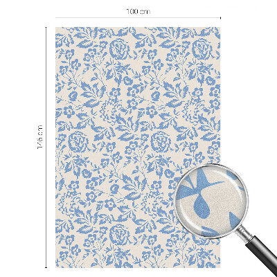 Frostad fönsterfilm med färgat mönster Blommor blad