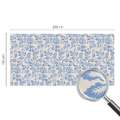 Frostad fönsterfilm med färgat mönster Blommor blad