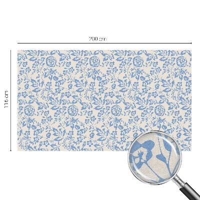 Frostad fönsterfilm med färgat mönster Blommor blad