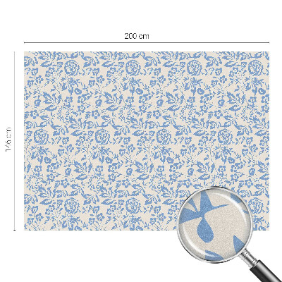 Frostad fönsterfilm med färgat mönster Blommor blad