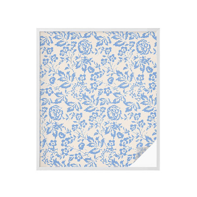 Frostad fönsterfilm med färgat mönster Blommor blad