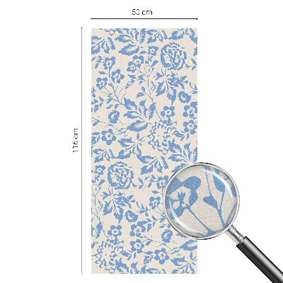 Frostad fönsterfilm med färgat mönster Blommor blad