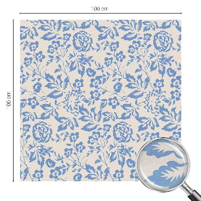 Frostad fönsterfilm med färgat mönster Blommor blad