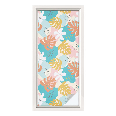 Dekorplast till fönster mosaik Exotisk natur