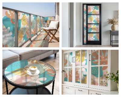 Dekorplast till fönster mosaik Exotisk natur