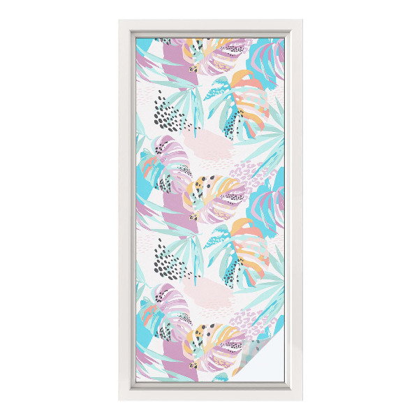 Frostfilm med dekorativt mönster Abstrakt djungel