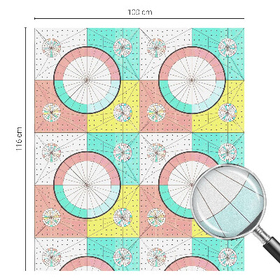 Dekorplast till fönster mosaik Geometriska cirklar
