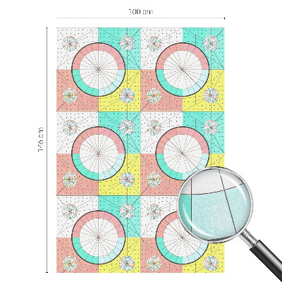 Dekorplast till fönster mosaik Geometriska cirklar
