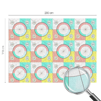 Dekorplast till fönster mosaik Geometriska cirklar