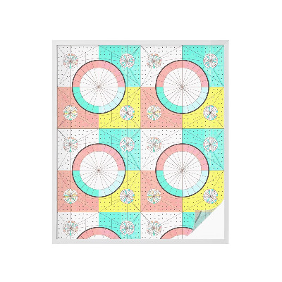 Dekorplast till fönster mosaik Geometriska cirklar