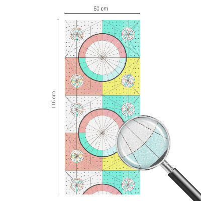 Dekorplast till fönster mosaik Geometriska cirklar