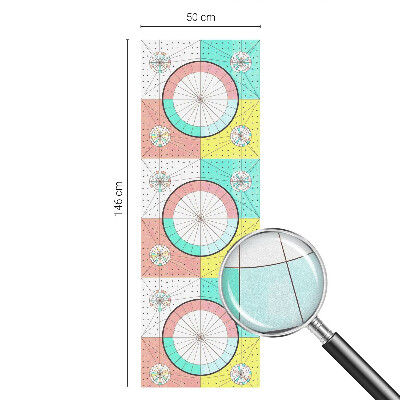 Dekorplast till fönster mosaik Geometriska cirklar