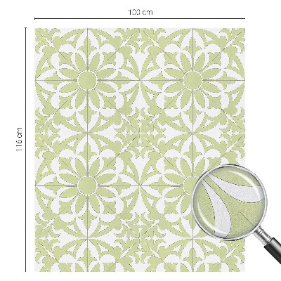 Frostad fönsterfilm med färgat mönster Grön prydnad