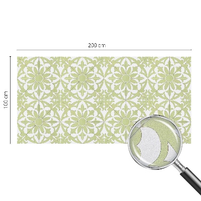 Frostad fönsterfilm med färgat mönster Grön prydnad