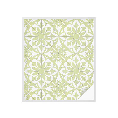 Frostad fönsterfilm med färgat mönster Grön prydnad