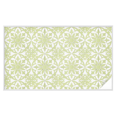 Frostad fönsterfilm med färgat mönster Grön prydnad