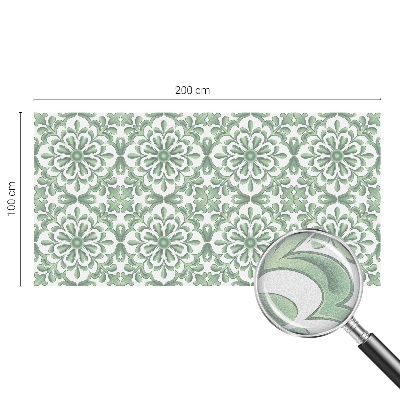 Frostad fönsterfilm med färgat mönster Gröna blad