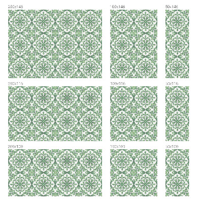 Frostad fönsterfilm med färgat mönster Gröna blad