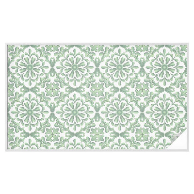 Frostad fönsterfilm med färgat mönster Gröna blad