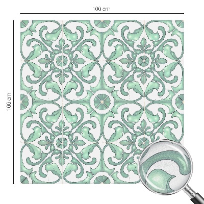 Frostfilm med dekorativt mönster Grön symmetri