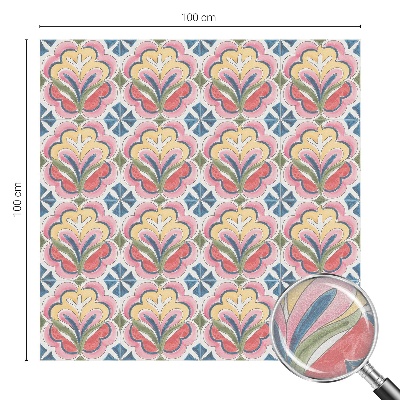 Fönsterfilm med mosaikmönster Blommönster